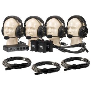 Anchor Audio PC-2000 4 Single Headsets with Cables: Picture 1 regular