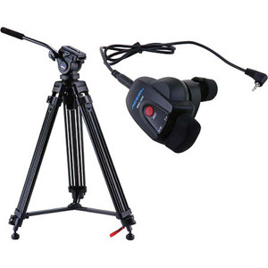  Acebil i-605DX Prosumer Tripod System with RMC-1DV Video Lens Zoom Controller, 6.6 lbs Payload 