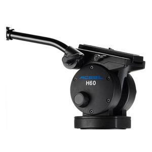  Acebil H60 100mm Ball Head, 3 Steps Counter Balance, 3 Steps Pan and Tilt Drag, 11lb to 26.4lb Load Capacity 