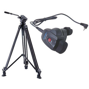  Acebil J-805GX Prosumer Tripod System with RMC-1DVX Video Lens Zoom Controller for Panasonic Mini DV / HDV Cameras, 8.8 lbs Payload 