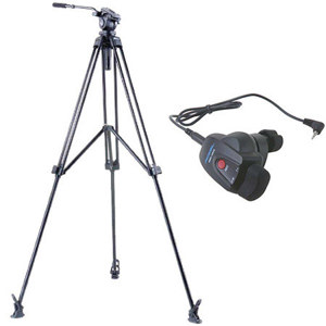  Acebil J-805MX Prosumer Tripod System with RMC-1DVX Video Lens Zoom Controller for Panasonic Mini DV / HDV Cameras, 8.8 lbs Payload 