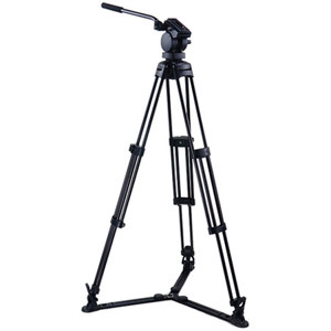  Acebil P-20GX Professional Tripod System with QR Video Pan Head, T750 Aluminum Tripod, GS-3 Ground Spreader, Supports 13.2 lbs., Max Height 63" 