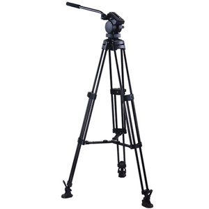  Acebil P-20MX Professional Tripod System with QR Video Pan Head, T750 Aluminum Tripod, MS-3 Middle Brace, RF-3 Foot, Supports 13.2 lbs, Max Height 63" 