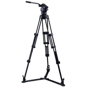  Acebil P-22GX Professional Tripod System with QR Video Pan Head, T752 Aluminum Tripod, GS-3 Ground Spreader, Supports 13.2 lbs., Max Height 67" 