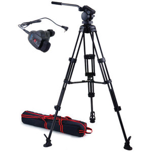  Acebil P-22 Tripod System with H20 Video Head, Mid Spreader & Free RMC-1DVX Zoom Controller, Supports 13 Lbs. 