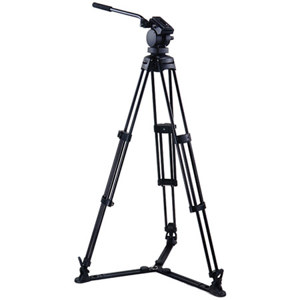  Acebil P-30GX Professional Tripod System with QR Video Pan Head, T750 Aluminum Tripod, GS-3 Ground Spreader, Supports 17.6 lbs., Max Height 63" 