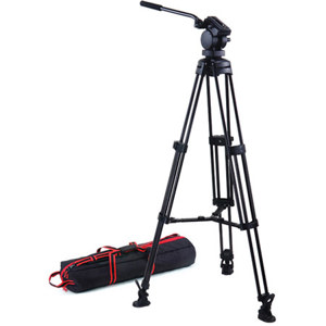  Acebil P-30MX Professional Tripod System with QR Video Pan Head, T750 Aluminum Tripod, MS-3 Middle Brace, RF-3 Foot, Supports 17.6 lbs., Max Height 63" 