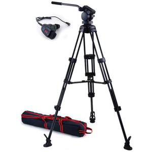  Acebil P-32 Tripod System with H30 Video Head, Mid Spreader & Free RMC-1DV Zoom Controller, Supports 17 Lbs. 