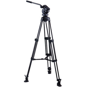  Acebil P-50MX Professional Tripod System with H50 Fluid Head, T750 Aluminum Tripod, MS-3 Mid Level Spreader, RF-3 Rubber Foot, S-50 Carry Case, Max Height 63", Supports 22 lbs. 