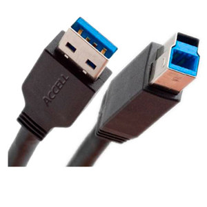Accell USB 3.0 SuperSpeed Cable, A Plug/B Plug, 3m (10ft): Picture 1 regular