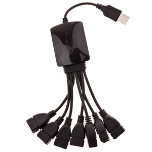 GGI International FHB702 USB 2.0 Squid 7-Port Hub, Blk: Picture 1 regular