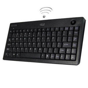 Adesso WKB-3100UB 2.4 GHz RF Wireless Mini Trackball Keyboard WKB-3100UB