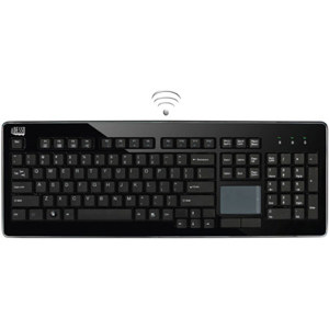 Adesso 2.4GHz RF Wireless SlimTouch Desktop Touchpad Keyboard WKB-4400UB