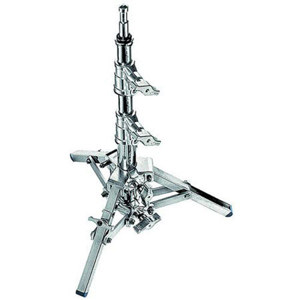  Avenger High 3.28' Alu-Baby 10 Stand with One Lazy Leg / 5/8" Mounting Stud, 2 Riser, 3 Sections, Silver Aluminum/Steel 