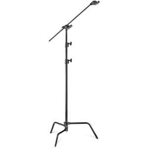  Avenger 10.75' C-Stand 33 Kit with 40" Black Extension Arm / Black Grip Head, 5/8" Mounting Stud, 2 Riser, Black Steel 