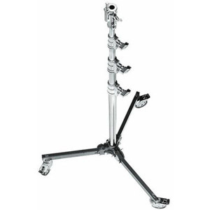  Avenger 11.15' Roller Stand 34 Folding Base, 5 Sections, 4 Risers, Chrome 
