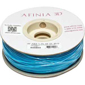  Afinia Value-Line 1.75mm ABS Filament for  3D Printers, Glow-in-the-Dark Blue 
