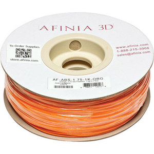 Afinia Value-Line 1.75mm ABS Filament for  3D Printers, Orange 