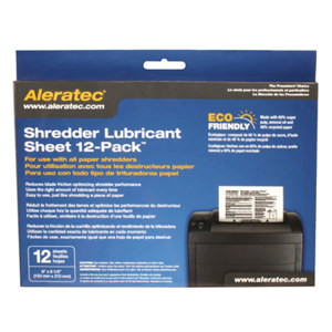 Aleratec Shredder Lubricant Sheet, 12-Pack: Picture 1 regular