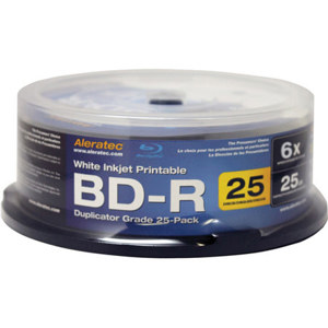 Aleratec White Printable BDR 6x Duplicator Grade, 25-Pk: Picture 1 regular