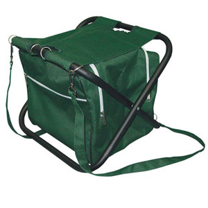  Alvin ASB1 Water Resistant Canvas Bag with Black Enamel Folding Steel Frame Seat, Color: Green. 