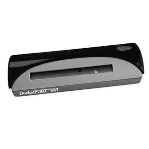 Ambir DocketPort DP667 Sheetfed Scanner, 15ppm (Color)/20ppm (Black&White), 600 dpi, 4x6" Media Size, USB 2.0 