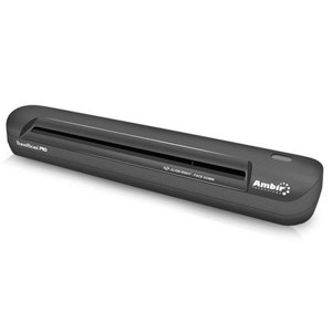  Ambir TravelScan Pro Sheetfed Scanner with Scan Pro, 11 Secs/per Single-Sided Page B&W, 8.5x14" Scan Area, Up to 600dpi, USB 2.0 