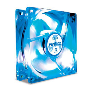 Antec TriCool 80mm Blue LED 3 Speed Fan TRICOOL80BLUELED