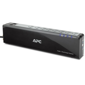 APC P8VNTG Audio/Visual 8 Outlet Surge Protector, Black: Picture 1 regular