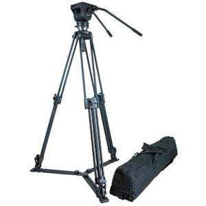  Autocue/QTV Heavy-Weight Video Tripod, 17.6 lbs Load Capacity, 5.74' Max/2.65' Min Height 