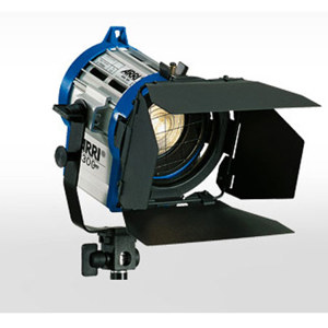  Arri Junior 300 Tungsten Fresnel Light with 3" Lens, Hanging Model, 300 Watt, 120 Volts AC. 
