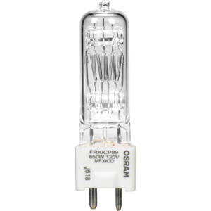  Arri Arri FRK 650 Watt, 120 Volt Quartz Halogen Lamp, 3200 deg.K., Approximate Life: 150 Hours 