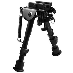  AIM Sports H-Style Spring Tension Bipod, 6.5 - 9" Adjustable Height, Short 