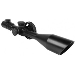  AIM Sports 6-24x56 XPF AOE Riflescope, Matte Black Finish with Dual-Illuminated Mil-Dot Reticle, 30mm Tube, Side Parallax Adjust with Removable Wheel 