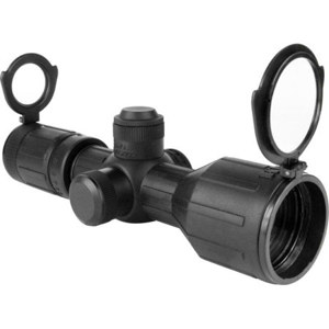  AIM Sports 3-9x40 Rubber Armored Riflescope, Matte Black with Dual Illuminated P4 Sniper Reticle, 30mm Tube Diameter, Green Fused Multi-coated Lens 