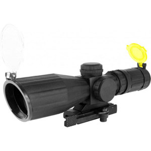  AIM Sports 3-9x42 Rubber Armored Riflescope, Matte Black with Dual Illumination Rangefinder Reticle, 30mm Tube Diameter, Quick Release Mount 