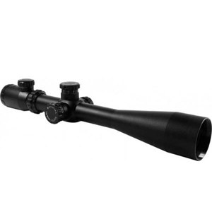  AIM Sports 10-40x50 XPF Riflescope, Matte Black with Dual-Illuminated Rangefinder Reticle, Side Parallax Adjust, 30mm Tube. 