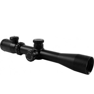  AIM Sports 2.5-10x40 XPF Riflescope, Matte Black with Dual-Illuminated Rangefinder Reticle, Side Parallax Adjust, 30mm Tube. 