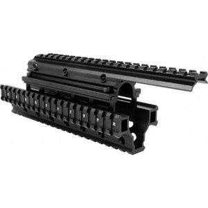  AIM Sports Saiga 12g Quad Rail Mount with Covers, 20 Slots, 10.5" Length 
