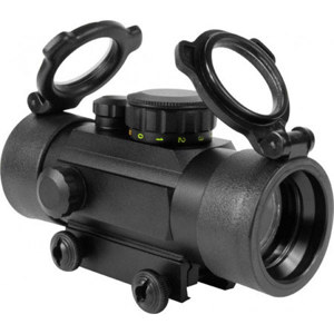  AIM Sports 1x30 Dual-Illuminated Reflex Sight with Multi-Reticle, Flip-Up Lens Covers, 3 MOA Dot Size, Integrated Picatinny Mount 