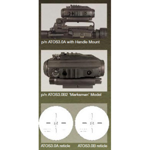  ELCAN Armament Technology SpecterOS 3.0 3x Combat Optical Sight (ATOS3) with 5.56 External Ballistic Adj., Rapid Aiming Feature Reticle, M 16 Handle Mount 