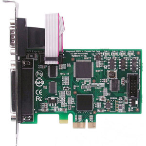 Axxon 2 Port EPP/ECP Parallel Port + Dual RS232 Serial PCI Express Controller Card LF719KB