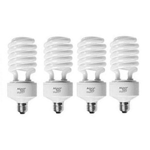  Alzo Digital 45 Watt Photo Compact Fluorescent Light Bulb of 5500K Color Temperature, Set of 4 