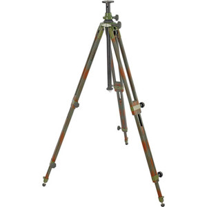  Berlebach 8043 Three-section Wood Tripod Legs with Leveling Ball & Center Column, Camouflage Finish, Height up to 69", Supports 17.6 lbs 
