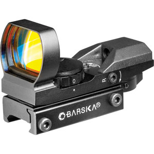  Barska 1x33 Multi-Reticle Electro Sight, Matte Black with Green and Red Illuminated Reticle 
