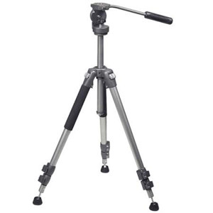  Barska Professional Tripod with Two Way, Quick Release Fluid Head, Maximum Height 66", Supports About 22.1 lbs., 10kg. 