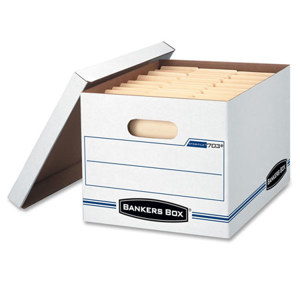 Bankers Box Stor/File Box, Letter/Legal, Lift-off Lid, 4 Per Pack: Picture 1 regular