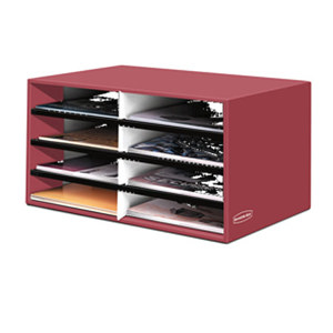 Bankers Box Literature Sorter, Letter Size, Persimmon Red - Pack of 3: Picture 1 regular