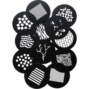  Broncolor Gobo Set, 12 Pieces for Optical Snoots for Pulso Spot 4 