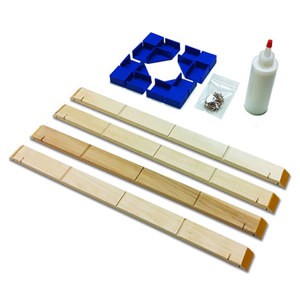  Breathing Color EasyWrappe 1.25" Trial Kit with 4 Reusable Corner Clamps, Glue, extra pins, and a 10"x14" frame 